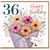 36th Birthday Card, Happy Birthday Floral Bouquet Card