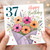 37th Birthday Card, Floral Happy Birthday Card With Love