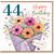 44th Birthday Card, Floral Happy Birthday Card With Love