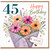 45th Birthday Card, Happy Birthday Floral Bouquet Card With Love