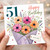 51st Birthday Card, Happy Birthday Floral Bouquet Card