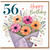 56th Birthday Card, Happy Birthday Floral Flower Bouquet Card With Love