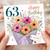 63rd Birthday Card, Happy Birthday Floral Card