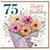 75th Birthday Card, Happy Birthday Floral Bouquet Card