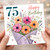 75th Birthday Card, Happy Birthday Floral Bouquet Card