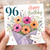 96th Birthday Card, Happy Birthday Floral Bouquet Card With Love