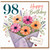 98th Birthday Card, Happy Birthday Floral Card
