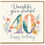 40th Birthday Card, You're Wonderful Floral Happy Birthday Card