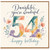 54th Birthday Card, Wonderful Happy Birthday Floral Card