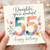 55th Birthday Card, You're Wonderful Happy Birthday Floral Card