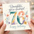 76th Birthday Card, You're Wonderful Happy Birthday Floral Card