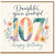 107th Birthday Card, Happy Birthday Floral Watercolor Greeting Card
