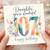 107th Birthday Card, Happy Birthday Floral Watercolor Greeting Card