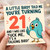 21st Birthday Card, Funny Talking Bird Humour Card
