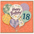 18th Birthday Card, Happy Birthday Balloon Design