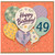 49th Birthday Card, Happy Birthday Balloons Card