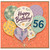 56th Birthday Card, Happy Birthday Balloon Design Card