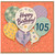 105th Birthday Card, Happy Birthday Balloon Design Card
