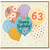 63rd Birthday Card, Happy Birthday Balloon Design