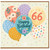 66th Birthday Card, Happy Birthday Balloon Design