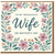 To My Wonderful Wife on Mother's Day Card - Floral Border with Mauve Blossoms - Heartfelt Mother's Day Card for Wife