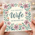 To My Wonderful Wife on Mother's Day Card - Floral Border with Mauve Blossoms - Heartfelt Mother's Day Card for Wife
