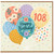 108th Birthday Card, Happy Birthday Balloon Floral Card