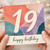 19th Birthday Card, Colourful Abstract Happy Birthday Card