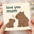 Love You Mum Mother's Day Card - Cute Capybara Mum and Baby Illustration with Hearts - Sweet Message from Son or Daughter