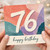 76th Birthday Card, Colourful Abstract Happy Birthday Card