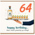 64th Birthday Card, Funny Tequila Birthday Card