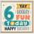 6th Birthday Card, Happy Birthday Fun YAY Hooray Card