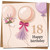 18th Birthday Card - Elegant Balloons & Flowers Design - Square 145mm x 145mm -, Includes Kraft Envelope