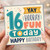 16th Birthday Card, Happy Birthday Card for 16 Year Old, Hooray Fun Yay Design
