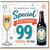 99th Birthday Card, To Someone Very Special Happy Birthday Cheers Card