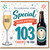 103rd Birthday Card, Special Cheers Happy Birthday Card