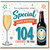 104th Birthday Card, Special Happy Birthday Cheers To You Card