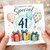 41st Birthday Card, Happy Birthday Card with Balloons and Gifts
