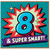 8th Birthday Card, Super Smart Comic Style Birthday Card