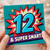 12th Birthday Card, Super Smart Comic Style Card