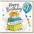 97th Birthday Card, Happy Birthday With Love Gifts and Balloon Design