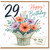29th Birthday Card, Floral Happy Birthday Card