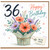 36th Birthday Card, Happy Birthday Floral Card With Love