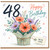 48th Birthday Card, Floral Happy Birthday Card With Love