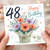 48th Birthday Card, Floral Happy Birthday Card With Love