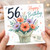 56th Birthday Card, Floral Happy Birthday Card