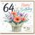 64th Birthday Card, Floral Happy Birthday Card with With Love Message