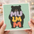 Cute Bear MUM Mother's Day Card - Adorable Bear Holding Colourful Letters - For Mum from Daughter or Son
