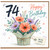 74th Birthday Card, Floral Bouquet Happy Birthday Card