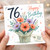 76th Birthday Card, Happy Birthday Floral Bouquet Card